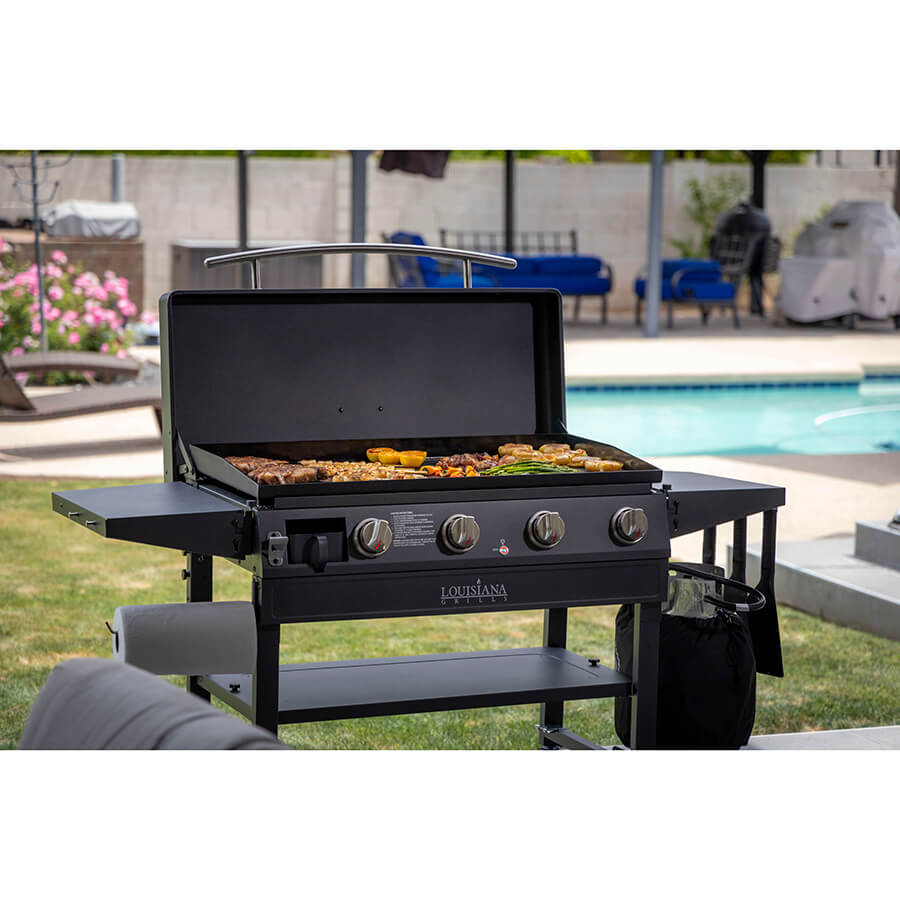 Gas grill with griddle best sale