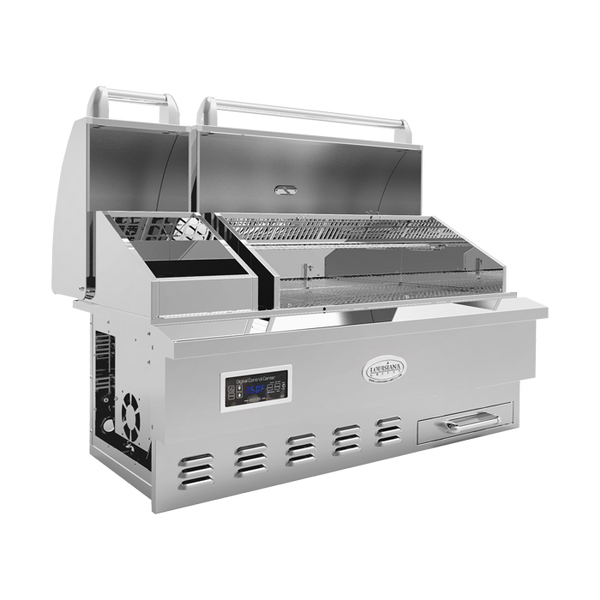 Louisiana Grills Built In Estate 860 Grill Stainless Steel, Side, Open