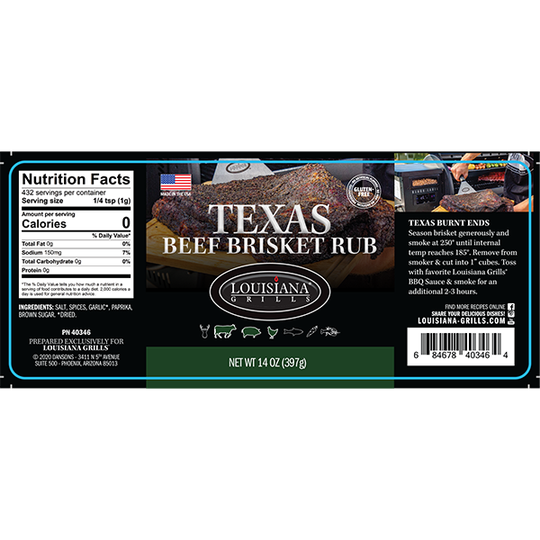 Louisiana Grills 14.0oz Texas Beef Brisket Rub