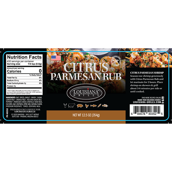 Louisiana Grills 12.5oz Citrus Parmesan Rub
