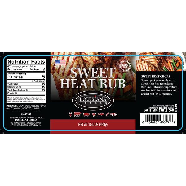 Louisiana Grills 15.5oz Sweet Heat Rub