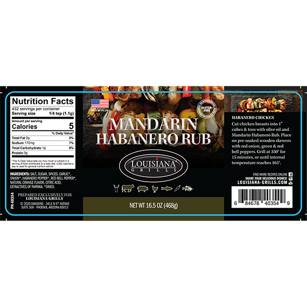 Louisiana Grills 16.5oz Mandarin Habenero Rub