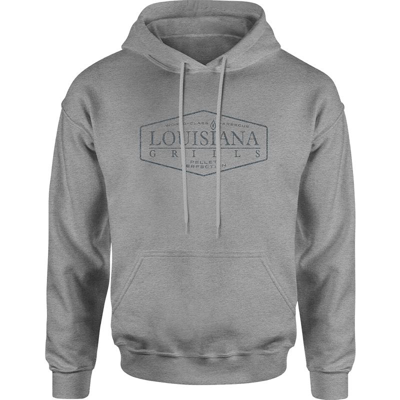 Louisiana Grills Men's Grey Heather Picture Logo Hoody Unisex