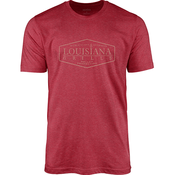Louisiana Grills Men's Red Heather Picture Logo T-Shirt